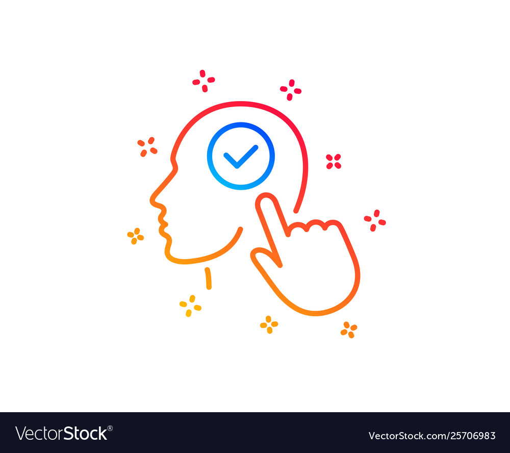 Head line icon select user sign