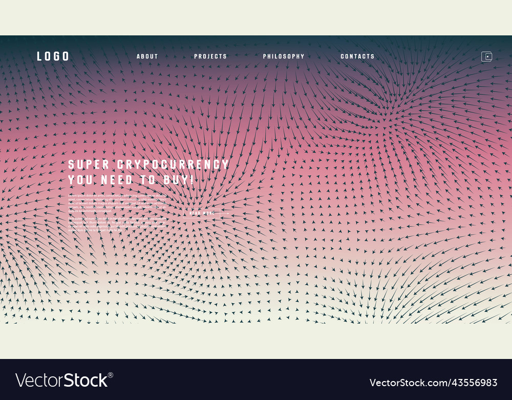 Landing page abstract design with field Vector Image Landing page abstract design with field