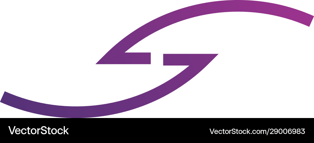 Letter s monogram logo intersection thin line s Vector Image