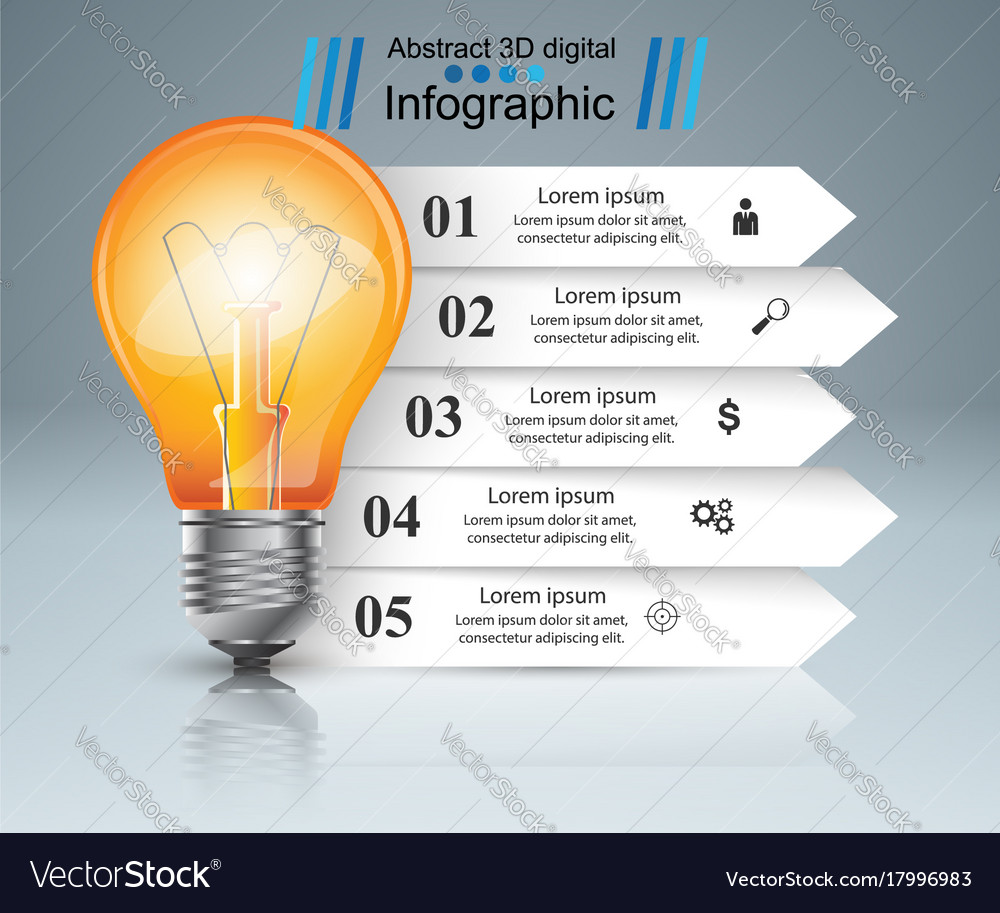 Lightbulb Infographic - Idea Concepts