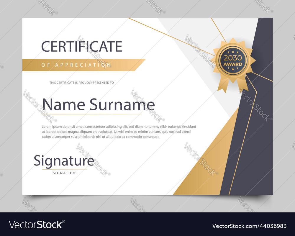 Modern elegant certificate design template Vector Image