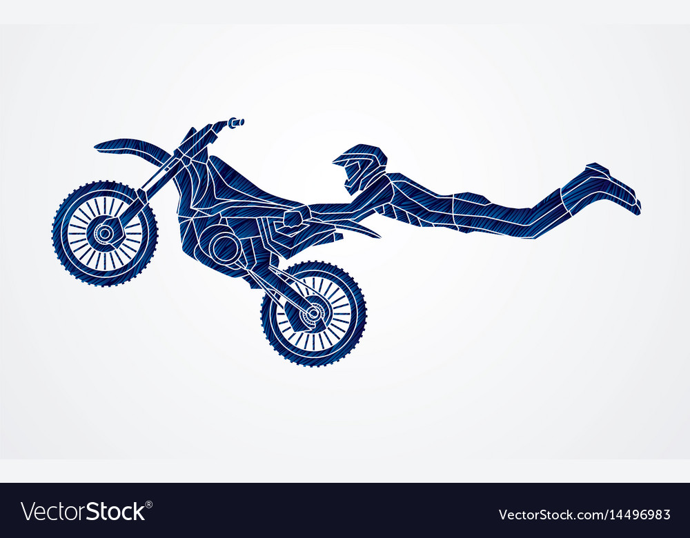 Motorrad Kreuz springen freestyle motocross