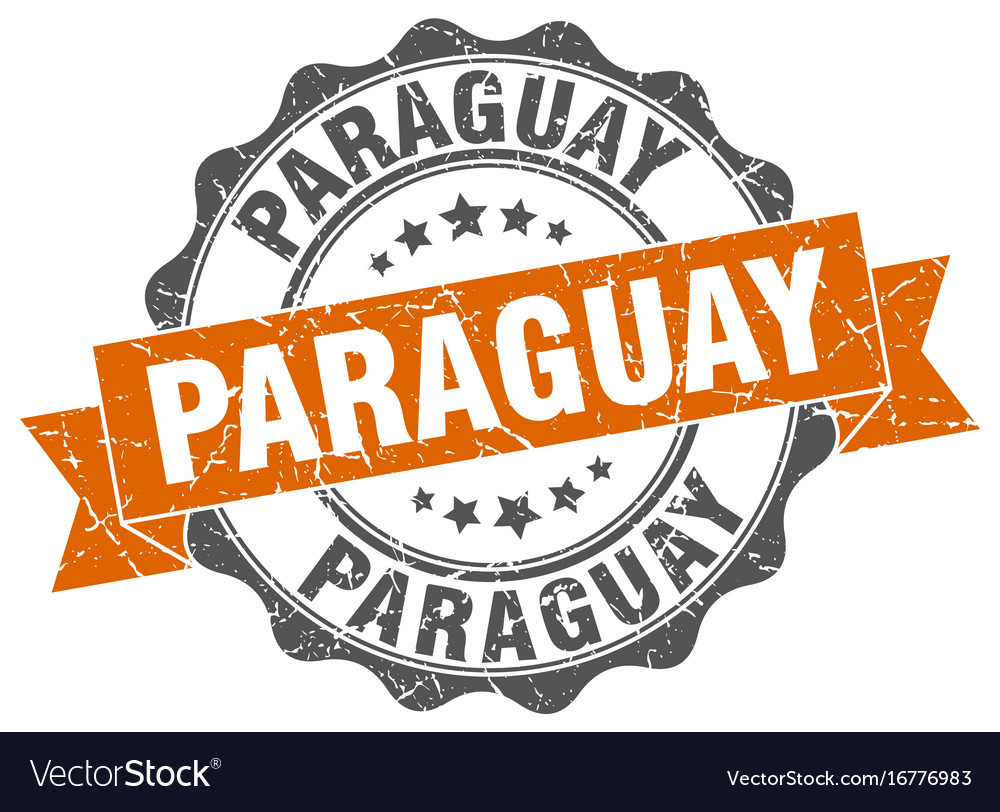 Paraguay round ribbon seal Royalty Free Vector Image