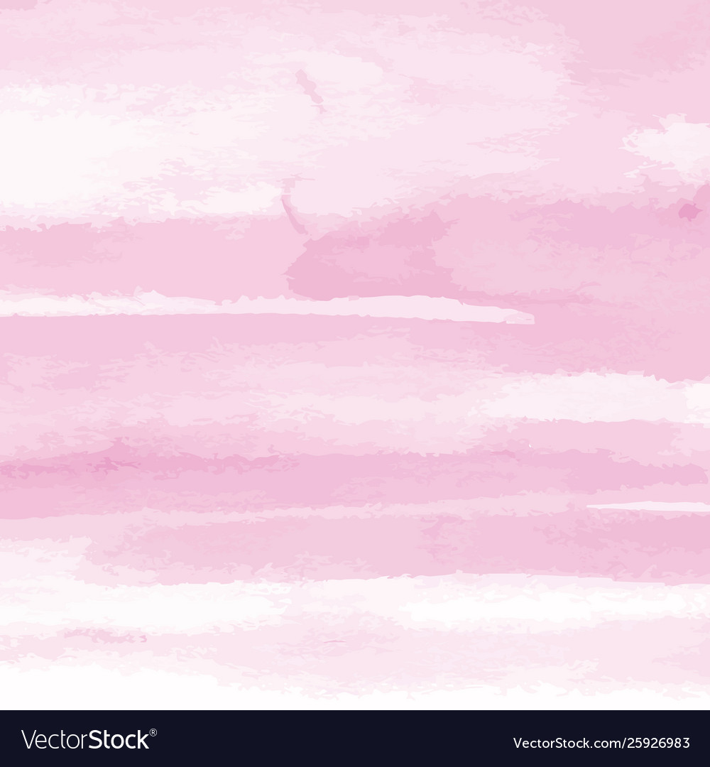 Pink watercolor texture background hand painted Vector Image