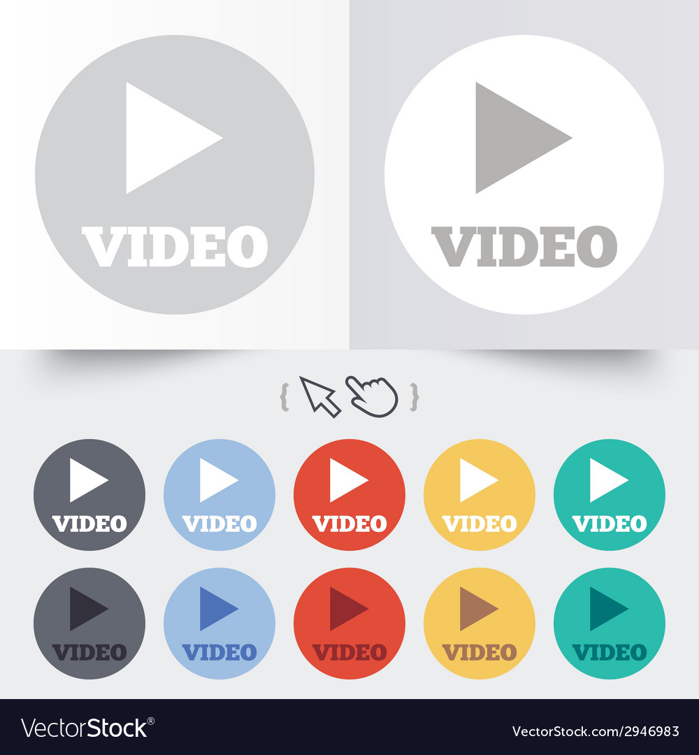 Play Video Icon - Circular Player Button