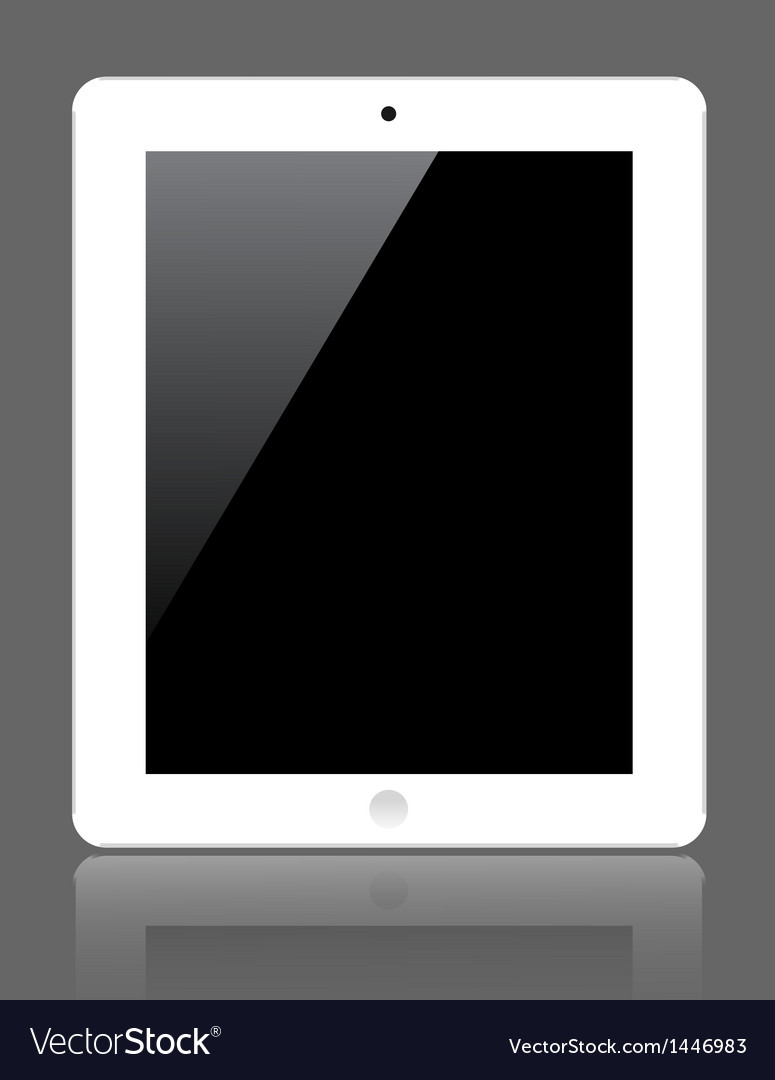Realistic computer tablet on gray background eps10