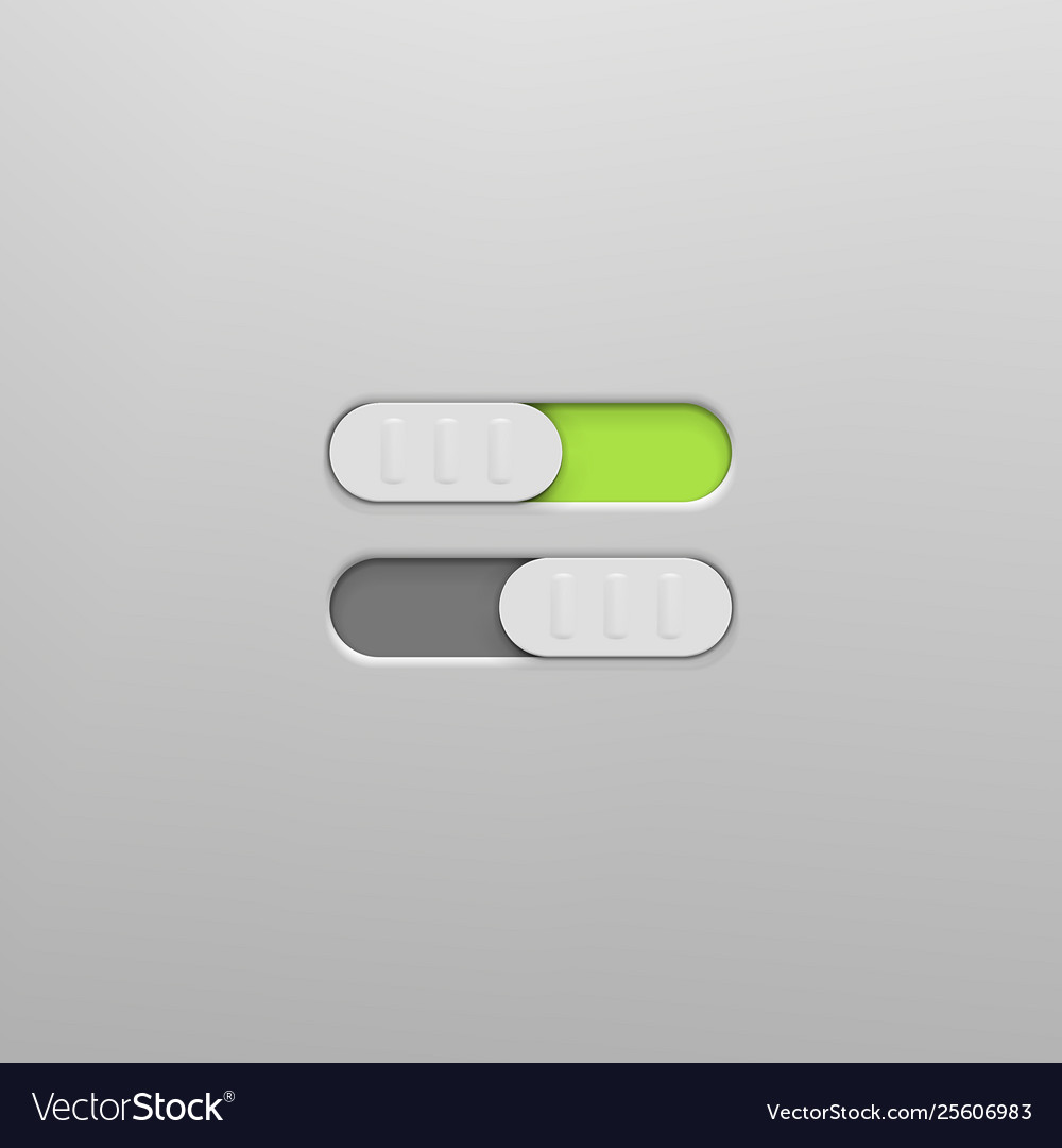 Realistic Toggle Switch Button