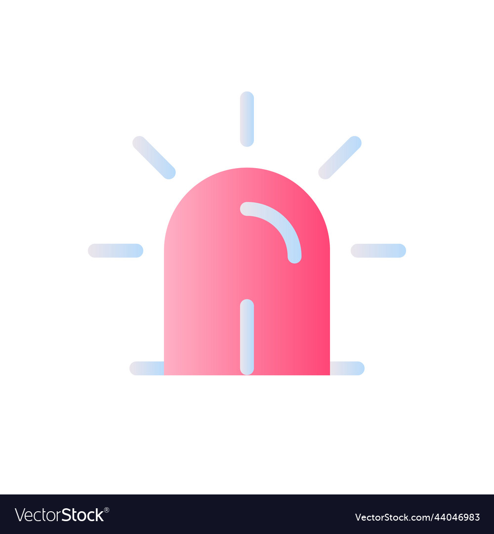 Siren flat gradient two-color ui icon Vector Image Siren flat gradient two-color ui icon