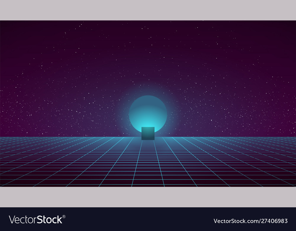 Synthwave background retro futuristic backdrop vector image Synthwave background retro futuristic backdrop