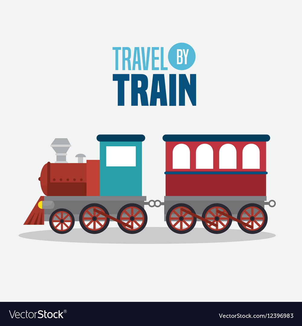 Travel by train concept icon Royalty Free Vector Image