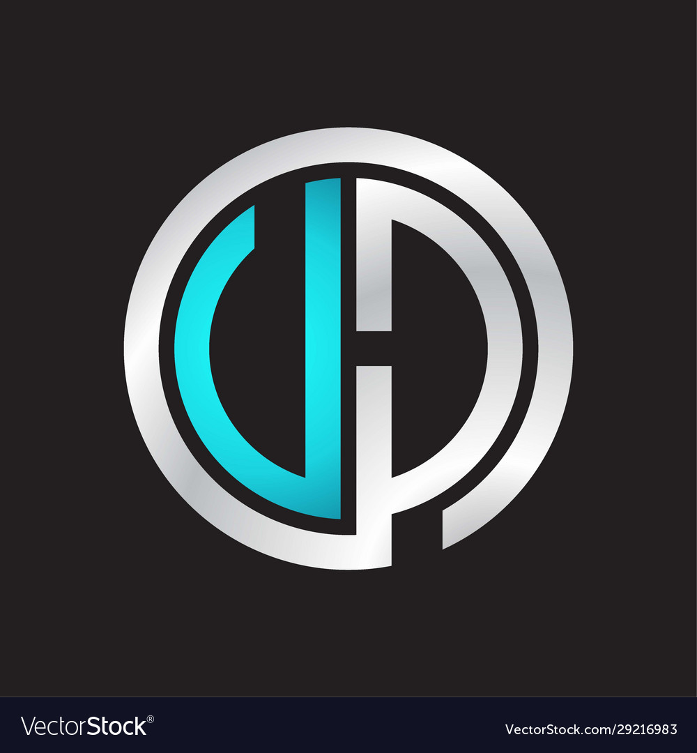 Ud initial logo linked circle monogram