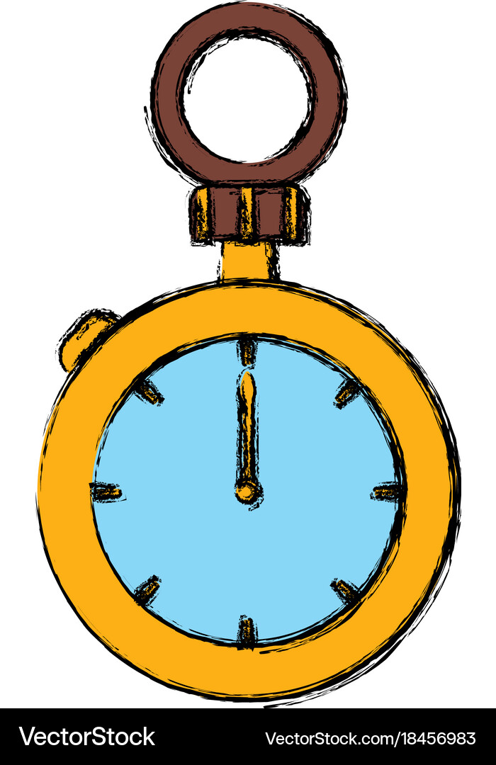 Vintage hand clock Royalty Free Vector Image - VectorStock