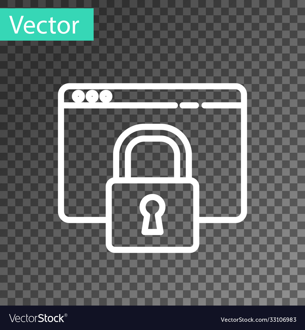 White line secure your site with https ssl icon