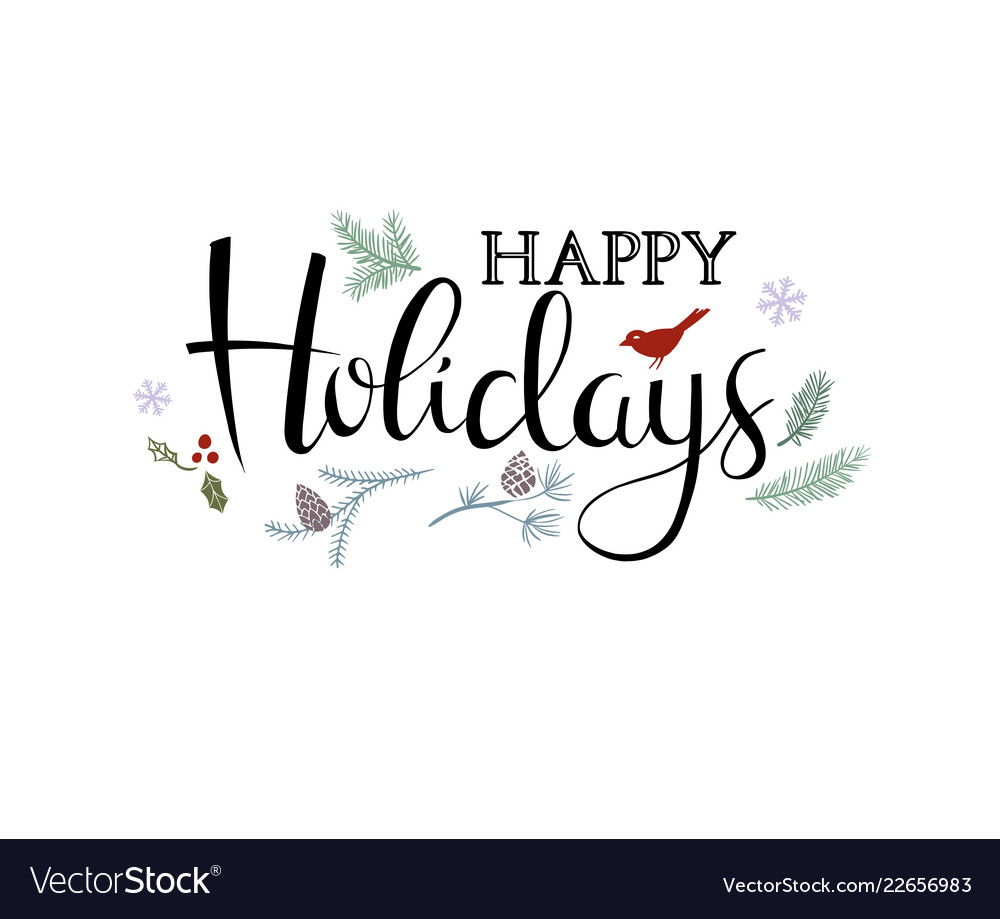 Winter holidays greeting card Royalty Free Vector Image