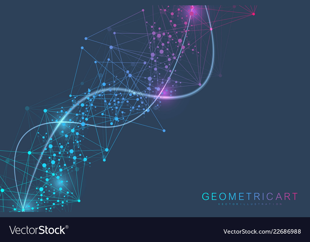 Big data visualization background modern vector image Big data visualization background modern