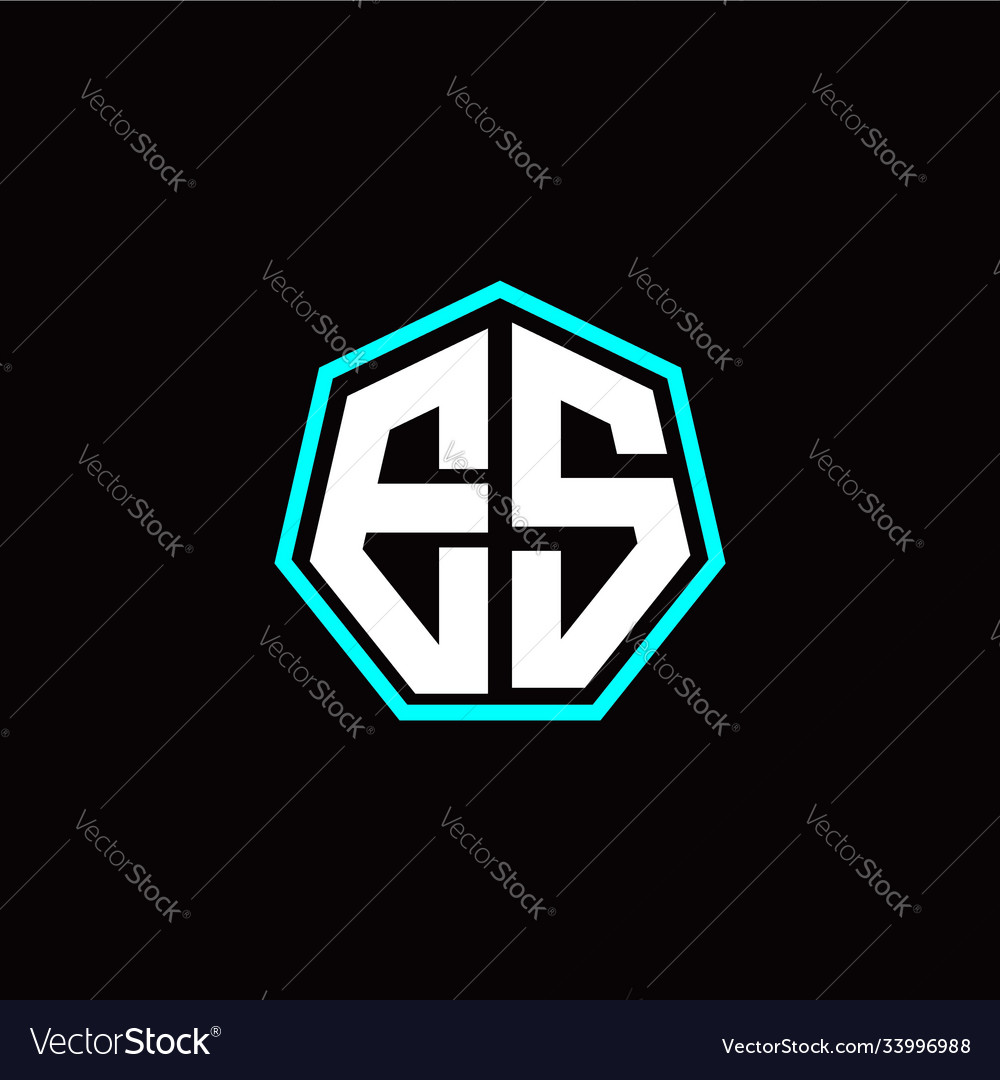 E s initials modern polygon logo template Vector Image E s initials modern polygon logo template