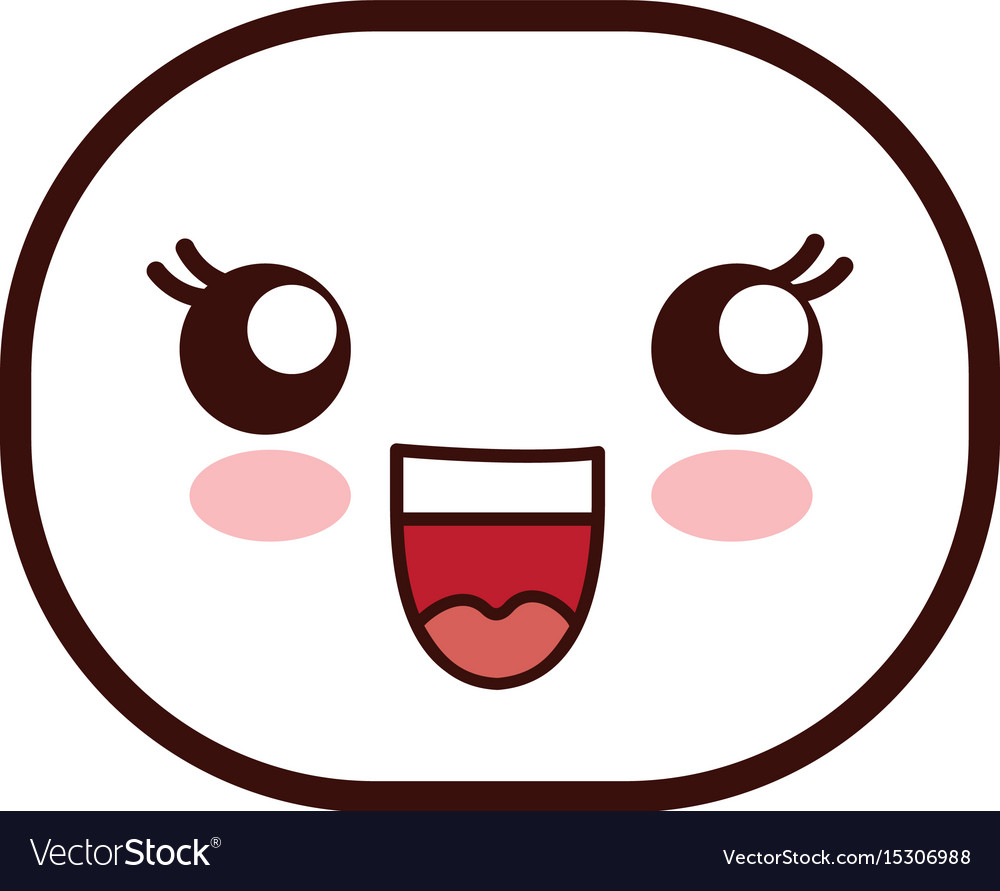 Kawaii cartoon face