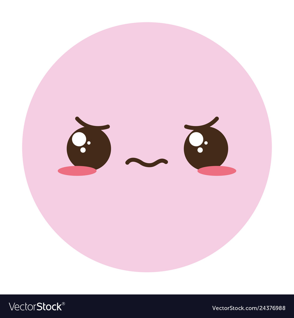 Kawaii emoji cartoon face