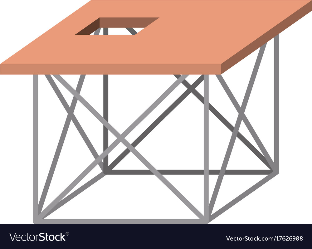 Scaffold initial floor colorful silhouette without