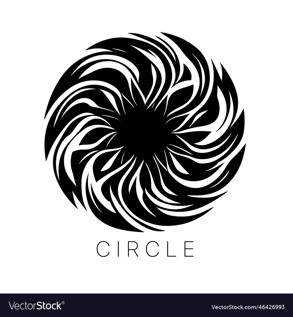 Abstract geometric circle pattern round