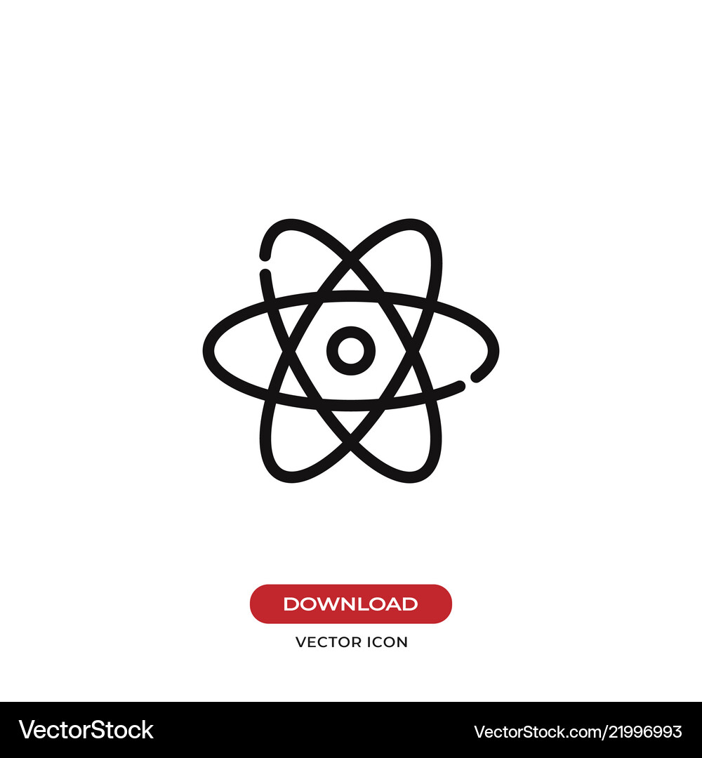 Atom icon Royalty Free Vector Image - VectorStock