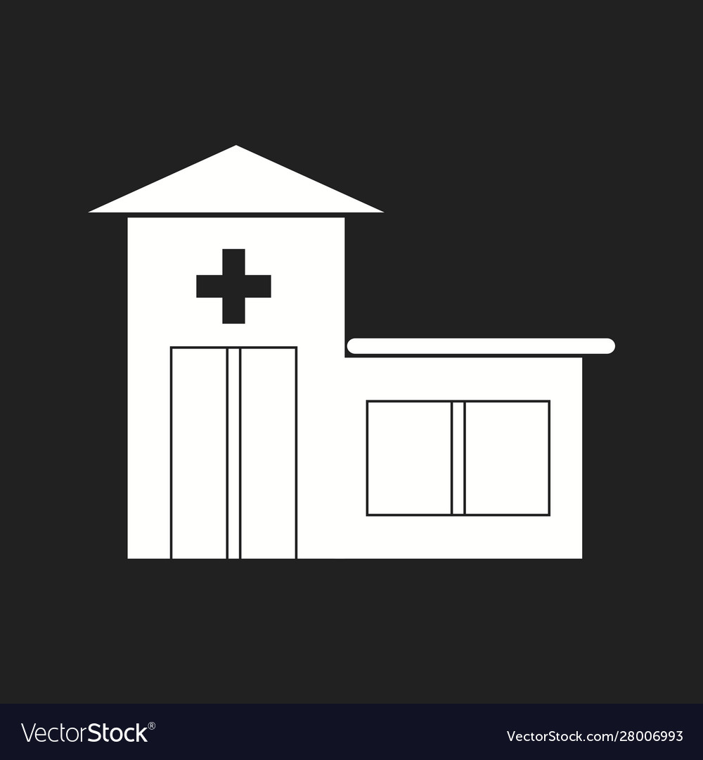 Schöne Krankenhaus Glyph Ikone