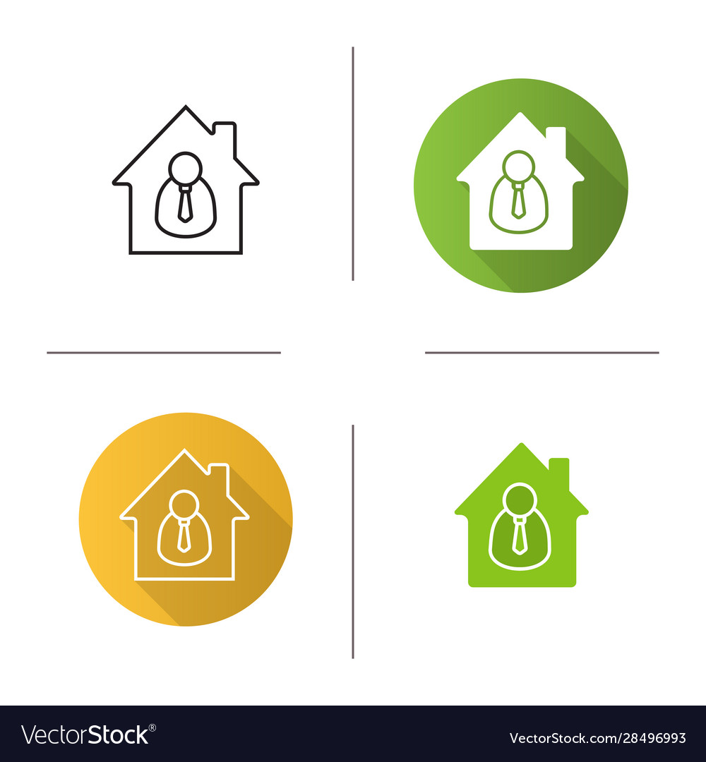 Broker realtor icon Royalty Free Vector Image VectorStock