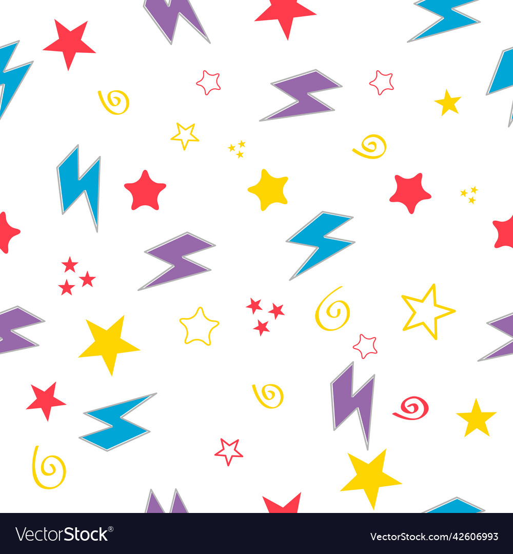 Flash graphic element seamless background thunder vector image Flash graphic element seamless background thunder