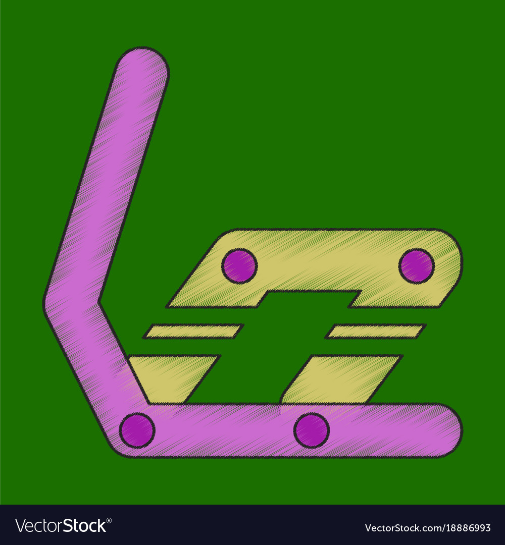 Flat shading style icon snowboard binding