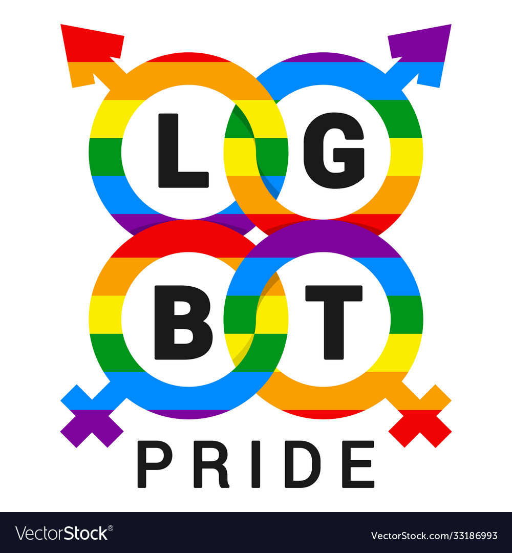 Lgbt pride with double venus and mars signs Vector Image