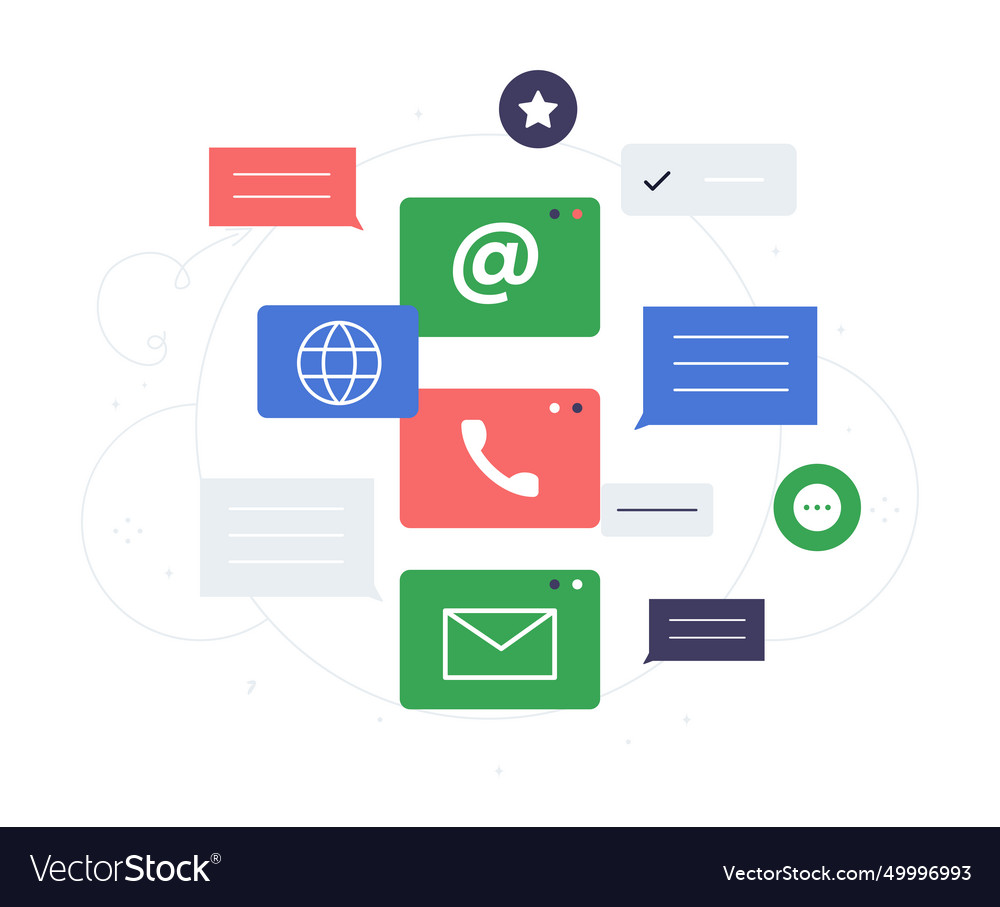 Programing and communication vector image Programing and communication