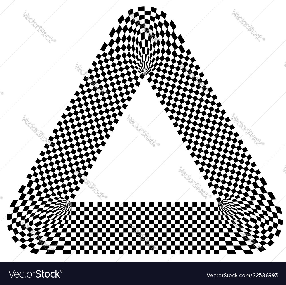 Rounded shape with checkered pattern fill vector image Rounded shape with checkered pattern fill