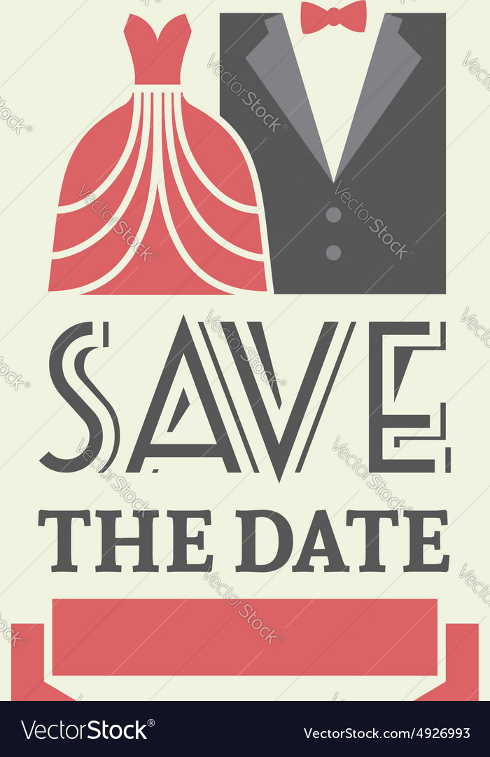 Save the date invitation card concept