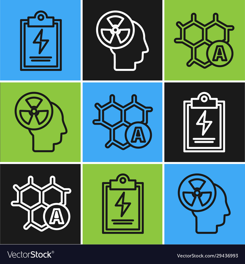 Set line laboratory clipboard with checklist