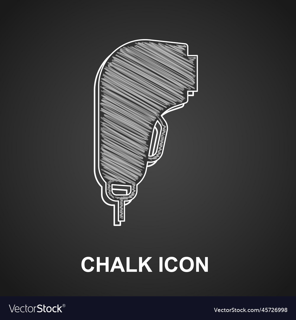 Chalk scanner scanning bar code icon isolated vector image Chalk scanner scanning bar code icon isolated