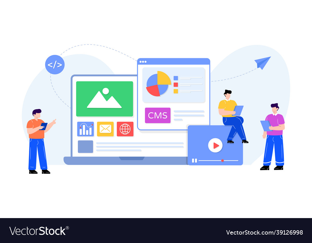 Content management system Royalty Free Vector Image