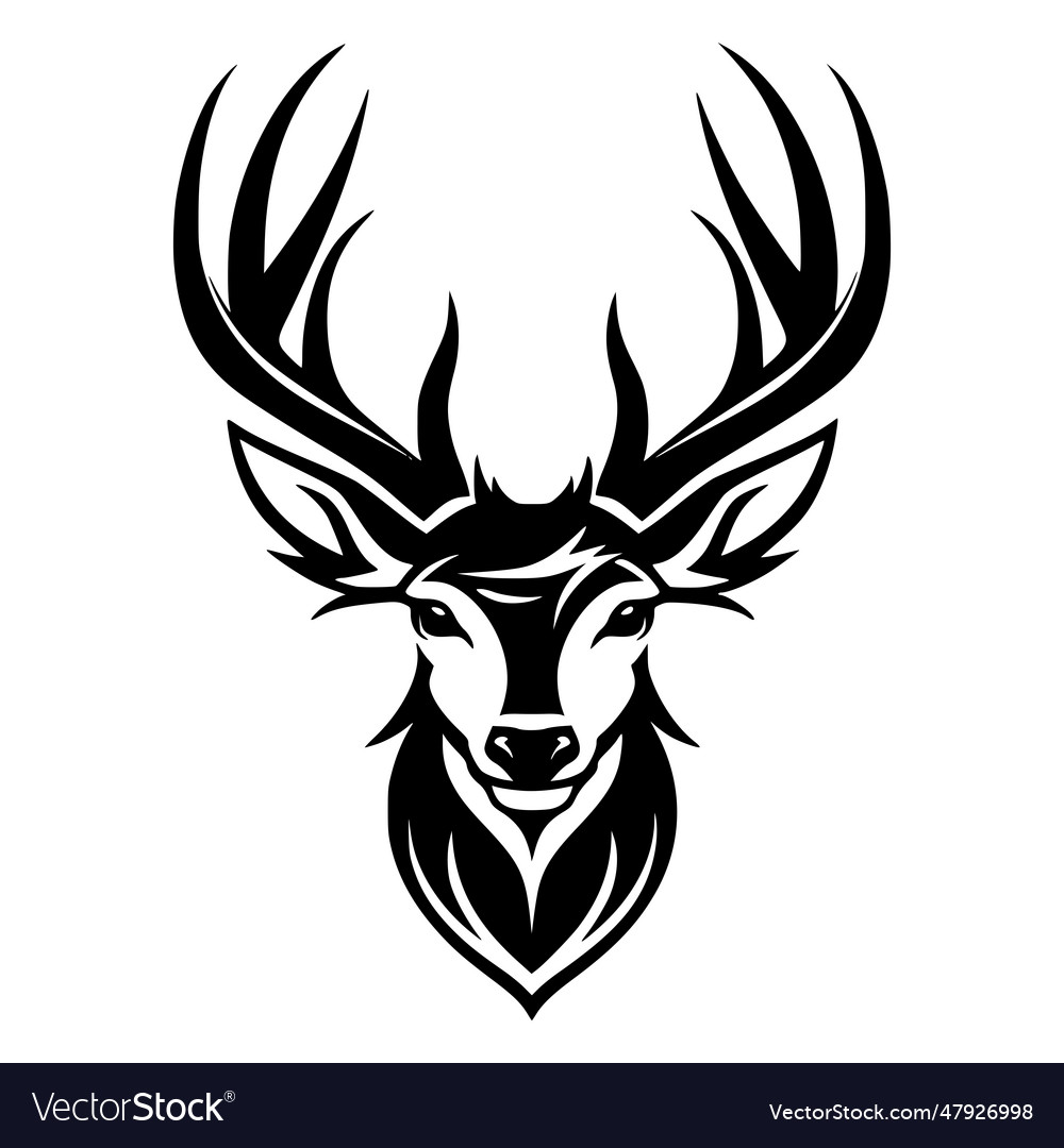 Deer head logo Royalty Free Vector Image - VectorStock