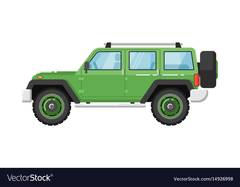 Extreme travel car isolated Royalty Free Vector Image