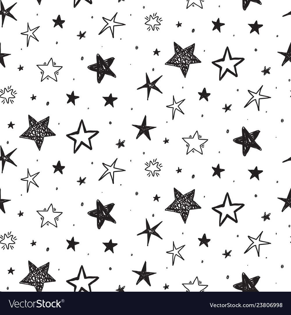 Holiday seamless pattern with hand drawn Vector Image