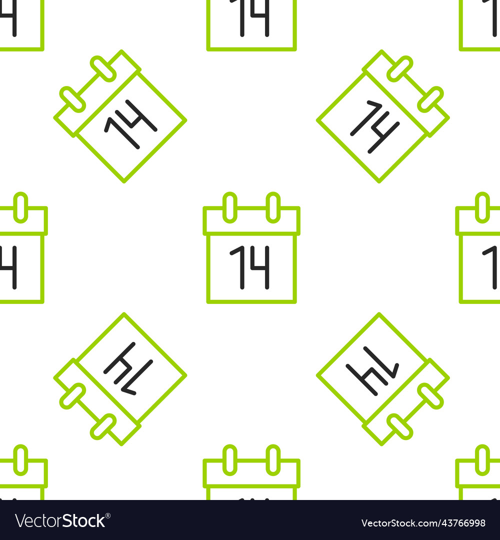 Line calendar icon isolated seamless pattern vector image Line calendar icon isolated seamless pattern