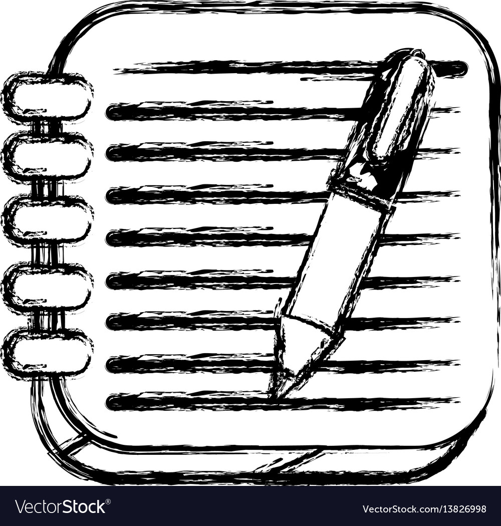 Monochrome sketch of square button with spiral Vector Image Monochrome sketch of square button with spiral