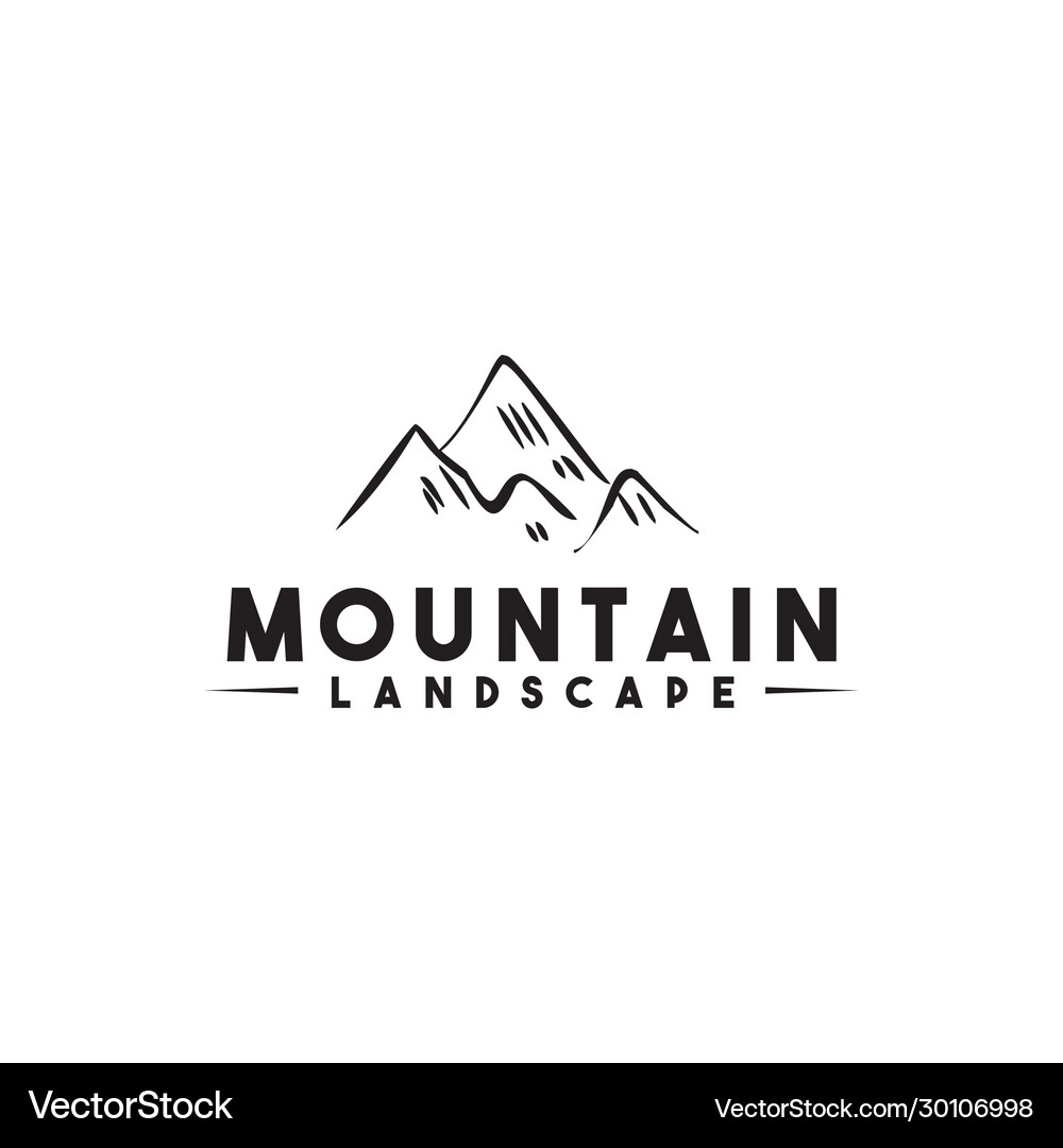Mountain logo design template Royalty Free Vector Image