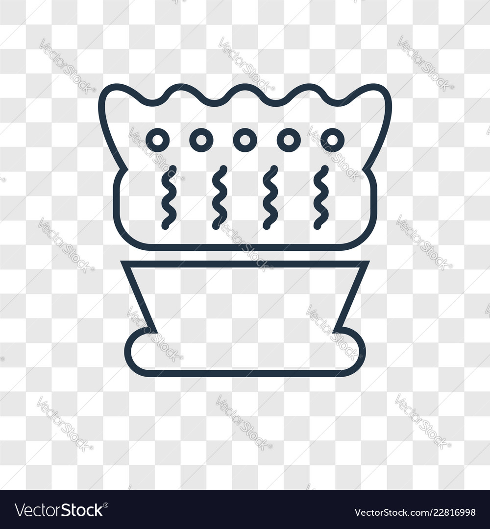 Pie concept linear icon isolated on transparent