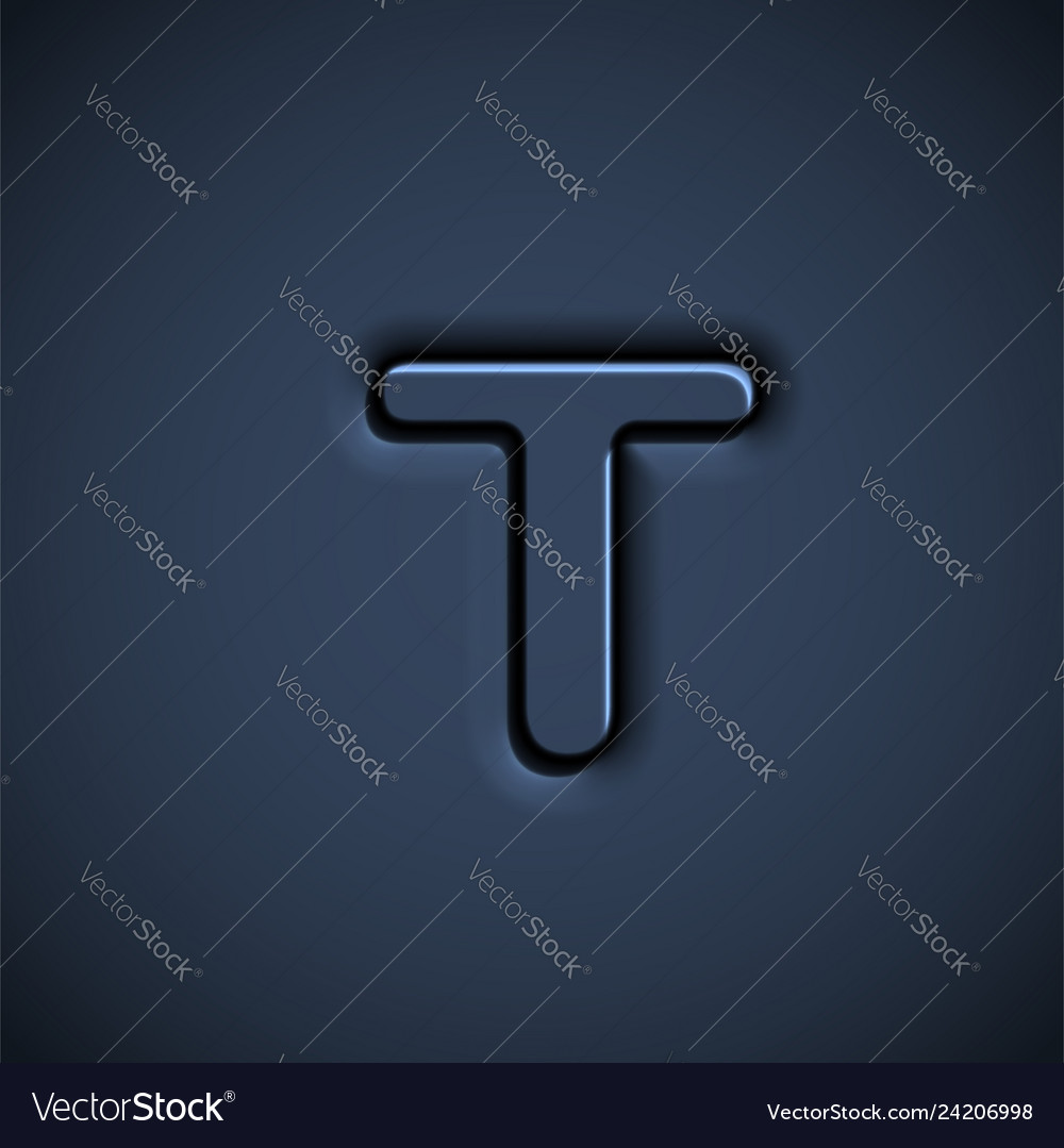 Pressed font character Vector Image Pressed font character