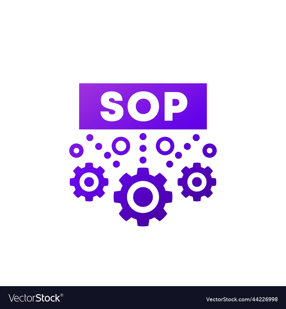 Sop icon standard operating procedure sign