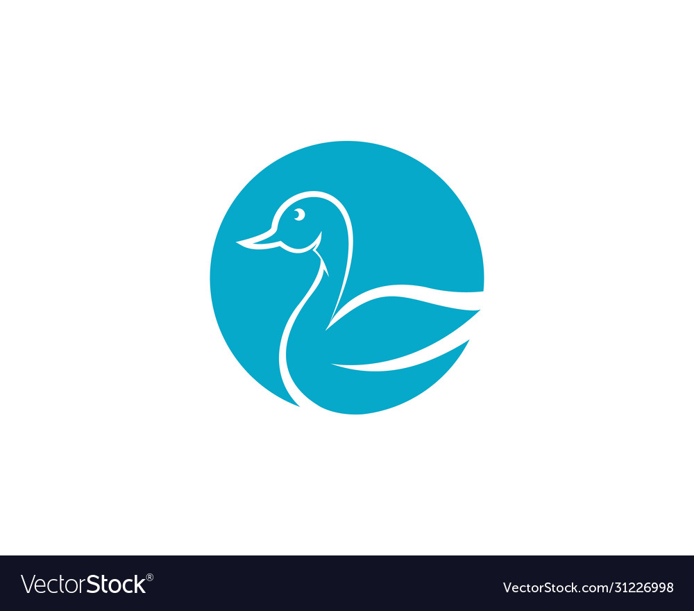 Swan icon template Royalty Free Vector Image - VectorStock