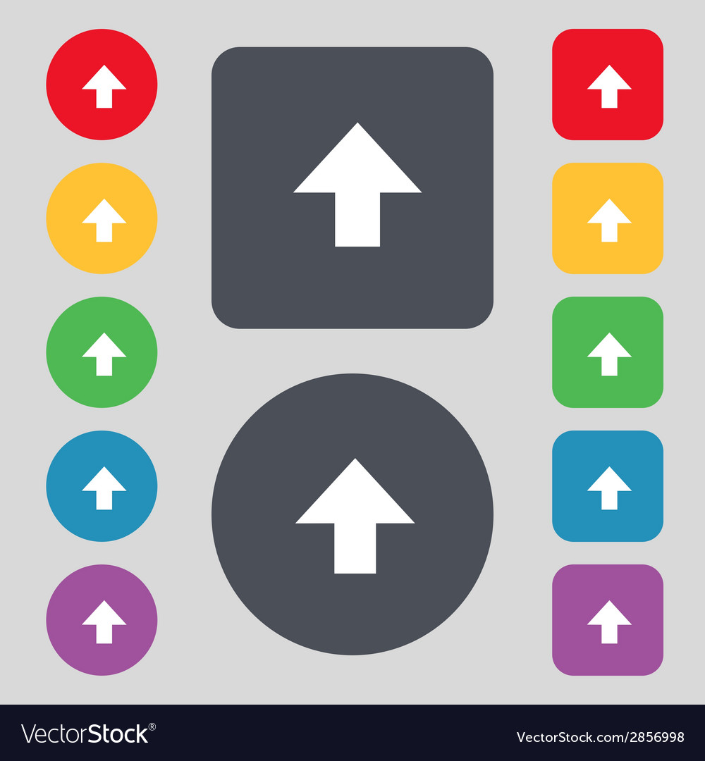 This side up sign icon fragile package symbol set