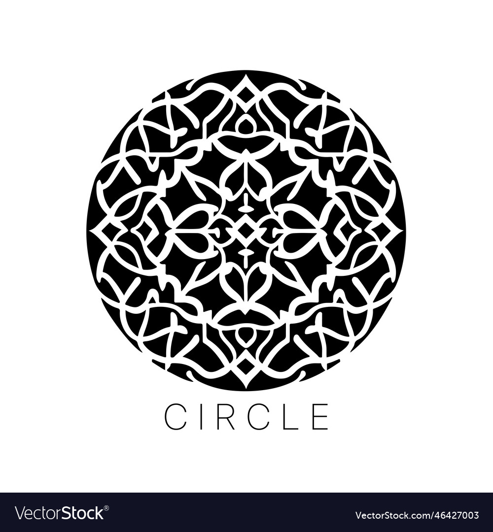 Abstract geometric circle pattern round