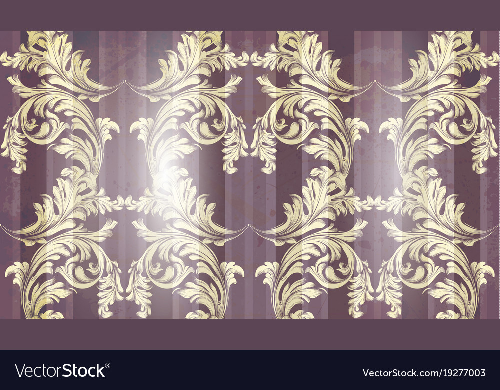 Baroque gold ornament pattern background