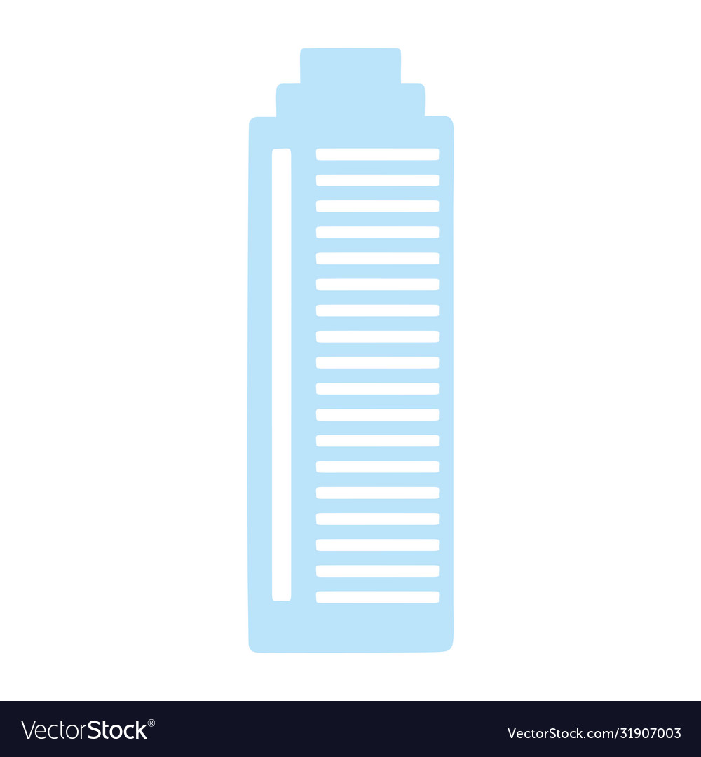 Building tower architecture isolated icon design